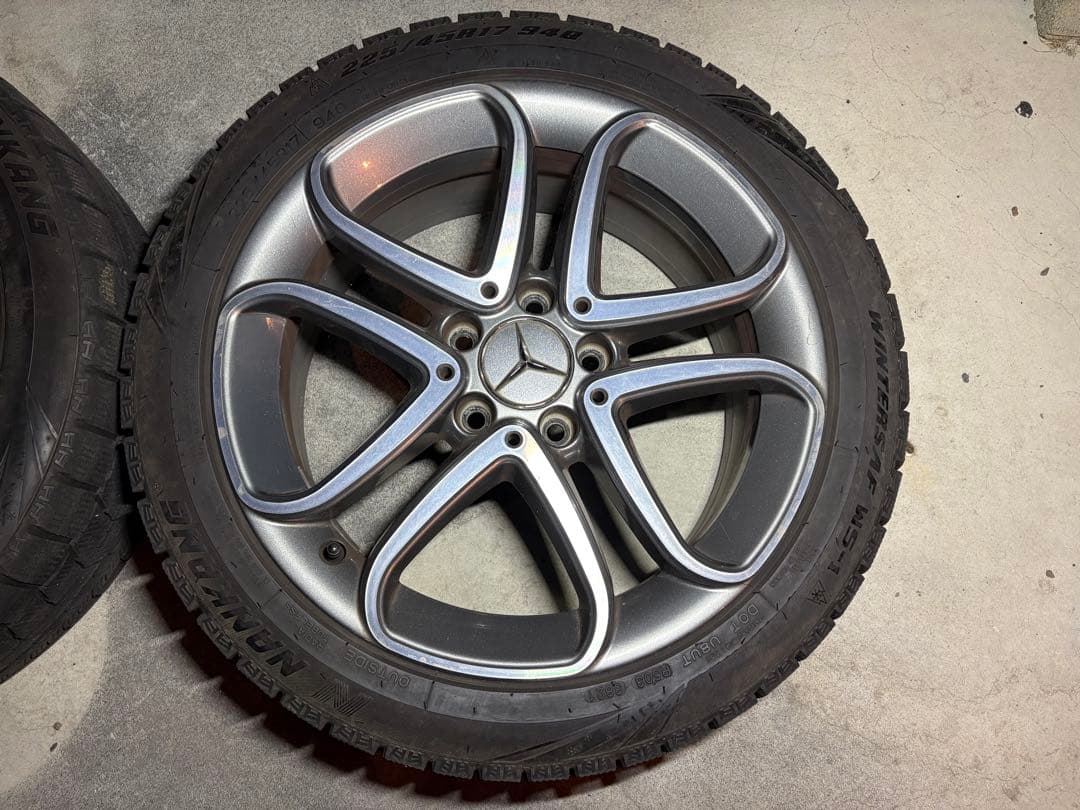 メルセデスベンツ 純正17インチホイールセット　225/45R17 スタッドレス