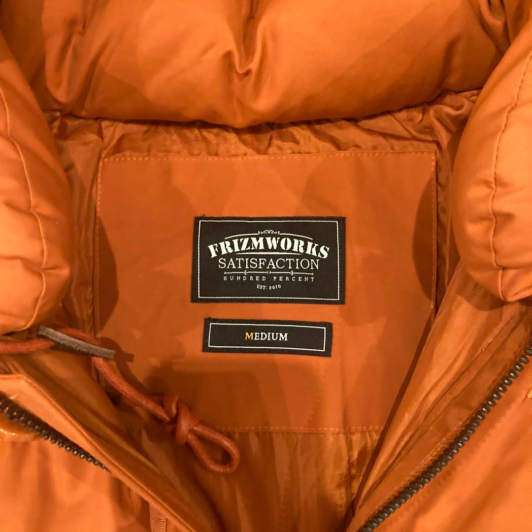 【美品】FRIZMWORKS フリズムワークス カラコラムダウン オレンジ M