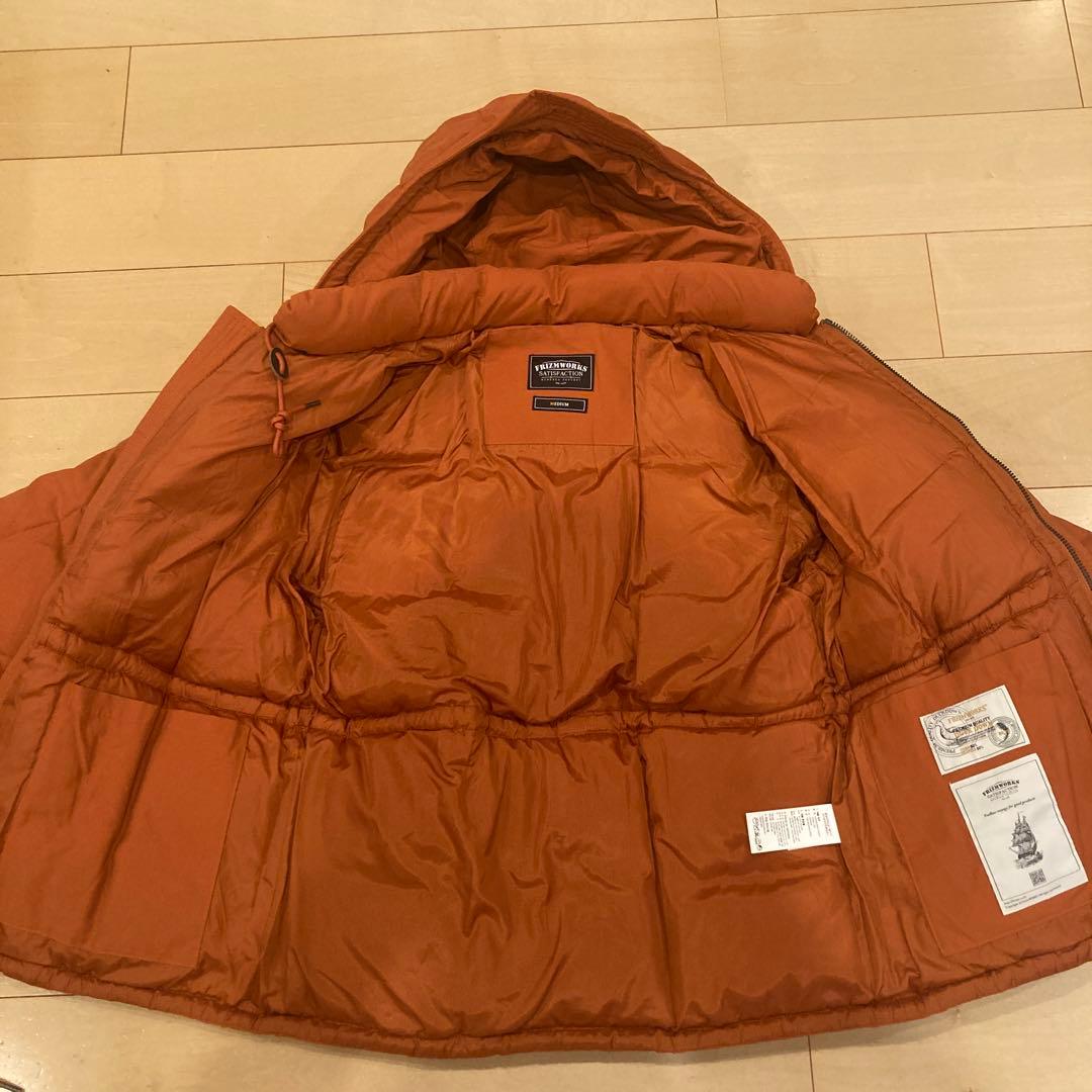 【美品】FRIZMWORKS フリズムワークス カラコラムダウン オレンジ M