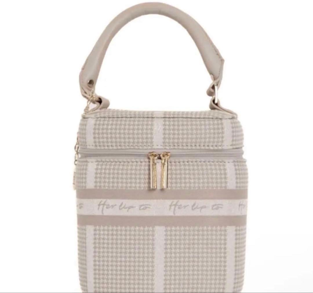 Herlipto Jacquard Vanity Bag バニティバッグ　ピンク