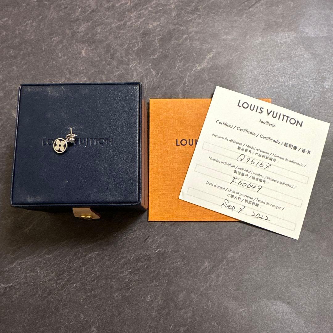 え*る様 【美品・正規品】ルイヴィトン ピアス モノグラム・イディール（ホワイト