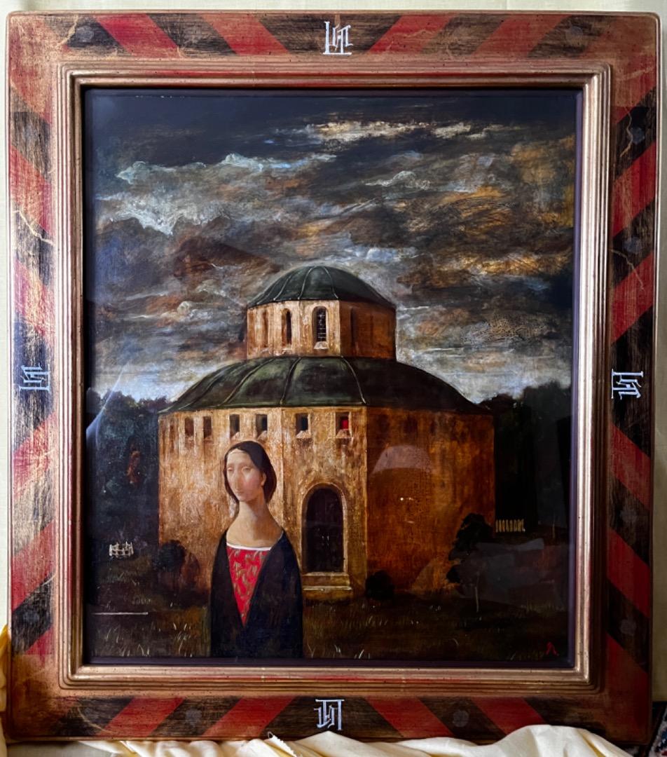 真作　吉岡正人 夜明け前 F10 テンペラ等　初期の傑作！　購入時400000