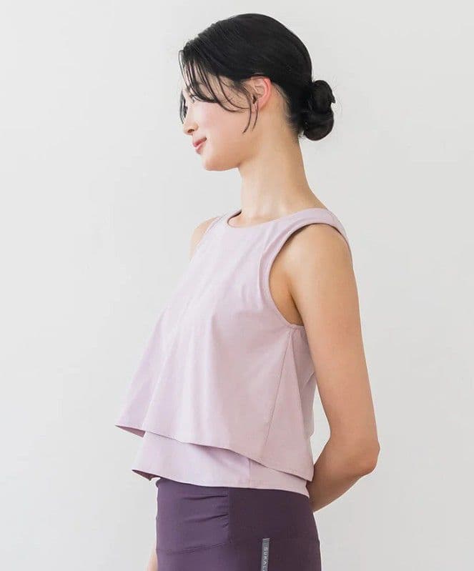 【新品】SUKALA カップ付きフレアタンクトップ ライラックピンク L
