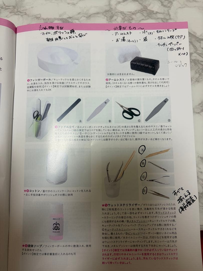 ネイリスト、ジェルネイル検定　教材　フルセット