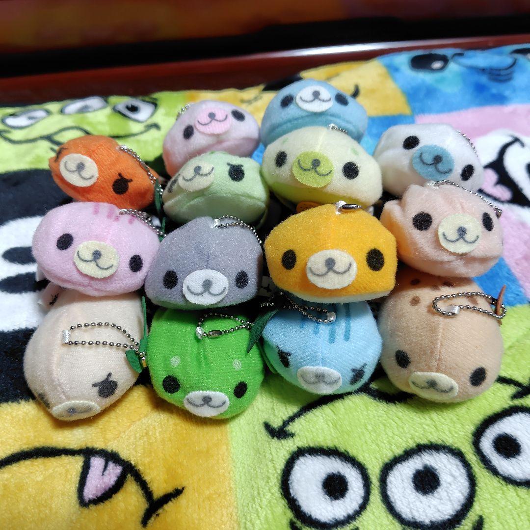 サンエックス　まめゴマ　十六茶　コラボ　ぬいぐるみキーホルダー　平成レトロ