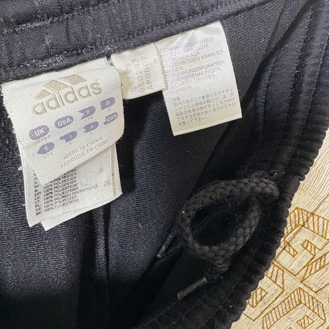 アディダス レアルマドリード 刺繍ロゴ トラックジャケット セットアップ　黒　L