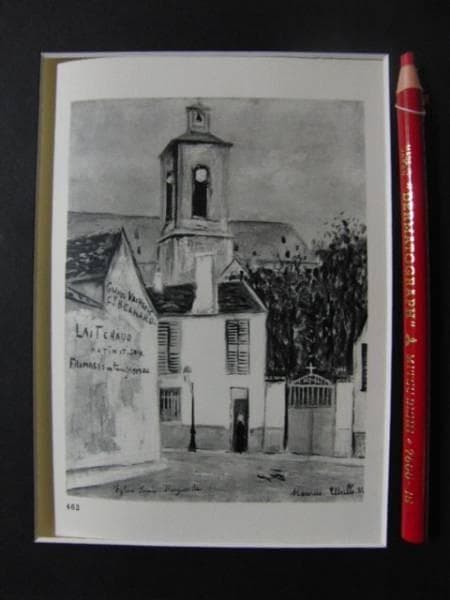 ユトリロ、限定画集・希少・画版、版上サイン入、額付