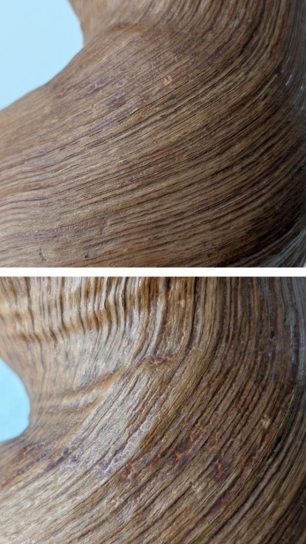 ビンテージ 40s 天然木 くり抜き オブジェ 一輪挿し プランター 戦前 希少