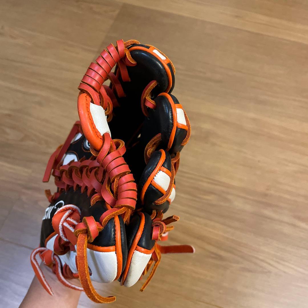 SSK Pro 硬式グローブ 黒/オレンジ