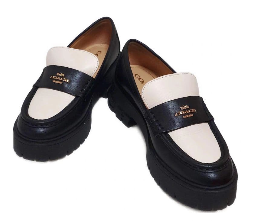 美品✨COACH（コーチ）厚底バイカラーローファー 23.5