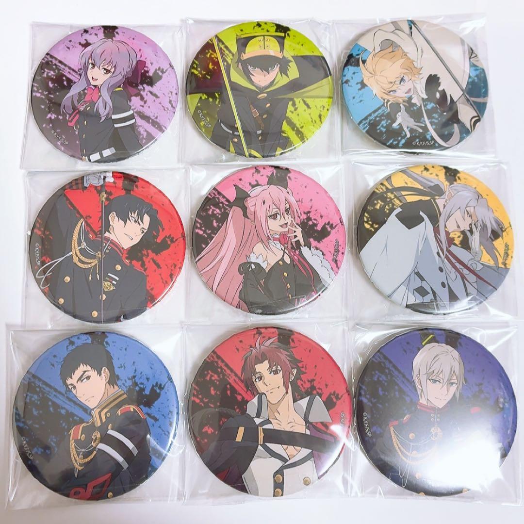 終わりのセラフ 缶バッジ 百夜ミカエラ 百夜優一郎 一瀬グレン クルル・ツェペシ