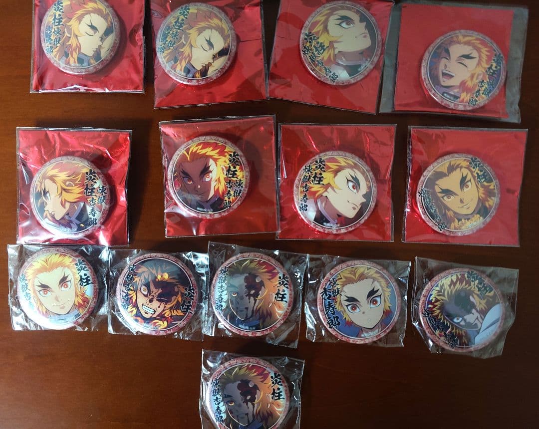 鬼滅の刃 ufotable 無限列車編 絵巻カフェ くじ引き缶バッジ 煉獄杏寿郎