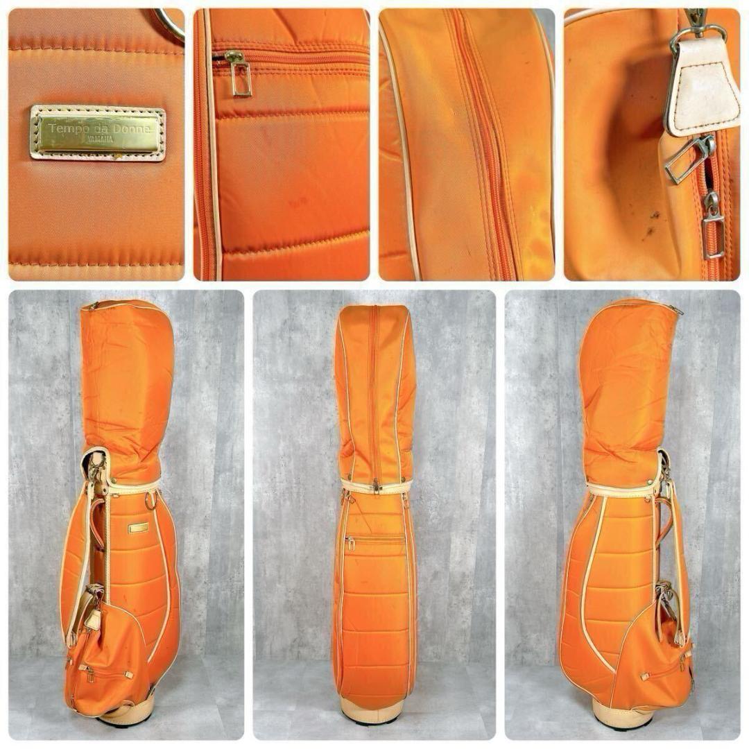 X228 レディース ゴルフ クラブハーフセット 9点 キャディバッグ オレンジ