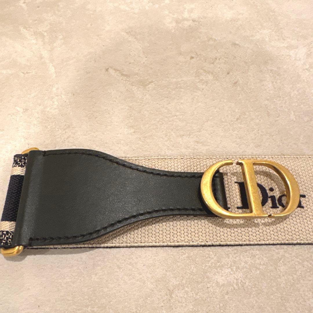 ベルト 75 Dior ディオール エンブロイダリー CDロゴ キャンバス