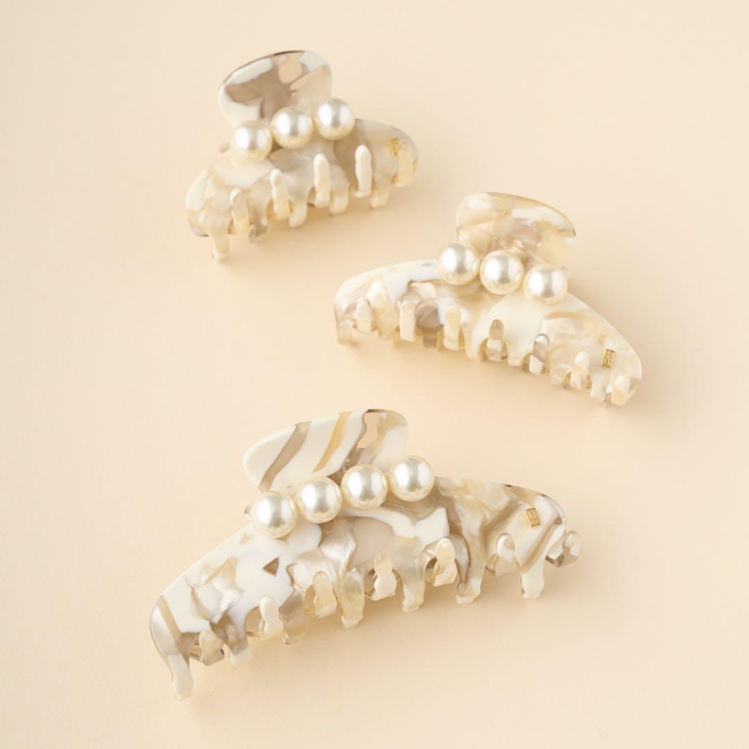 新品アレクサンドル　ドゥ　パリ　パールヘアクリップ