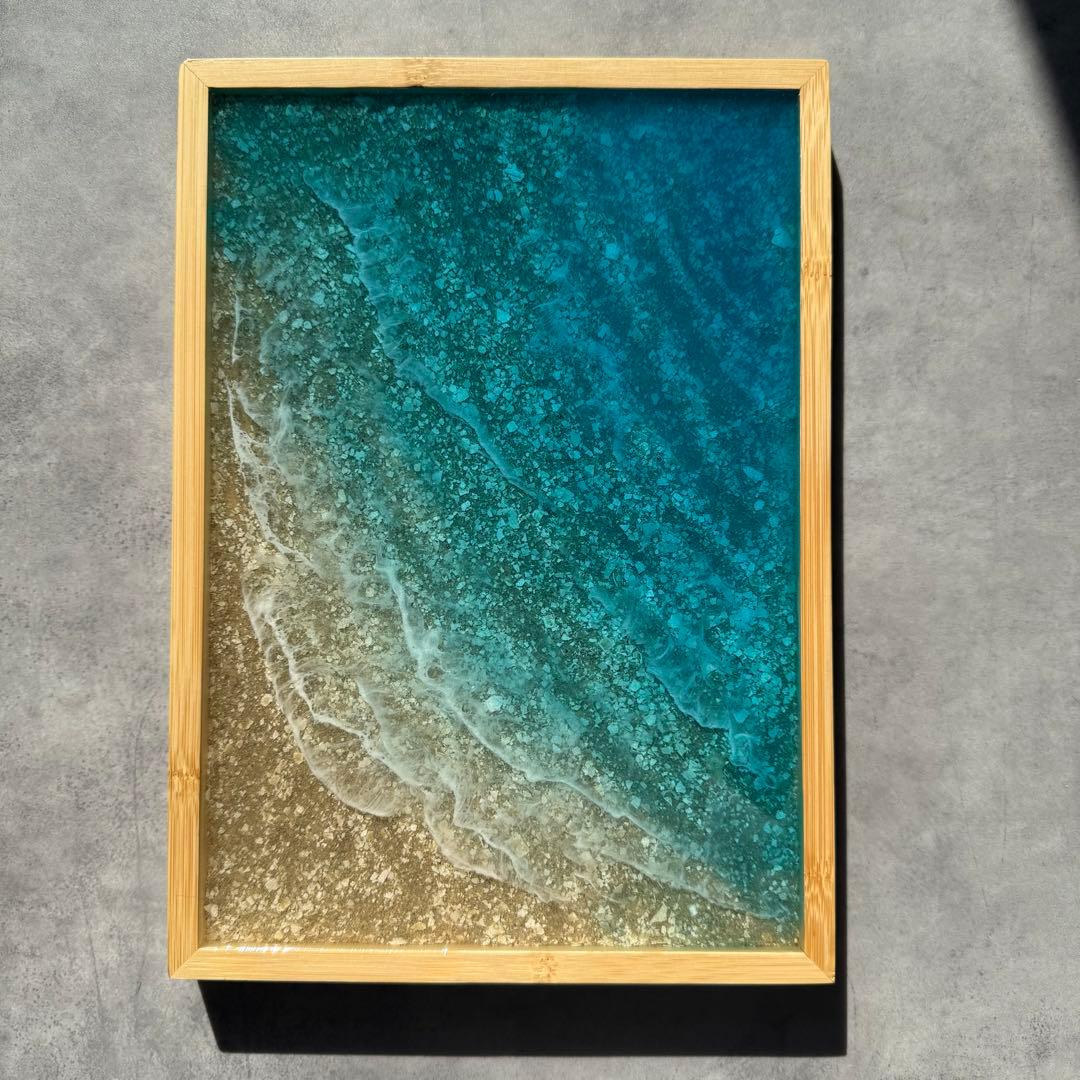 レジンアート　海アート　オーシャンアート　トレイ