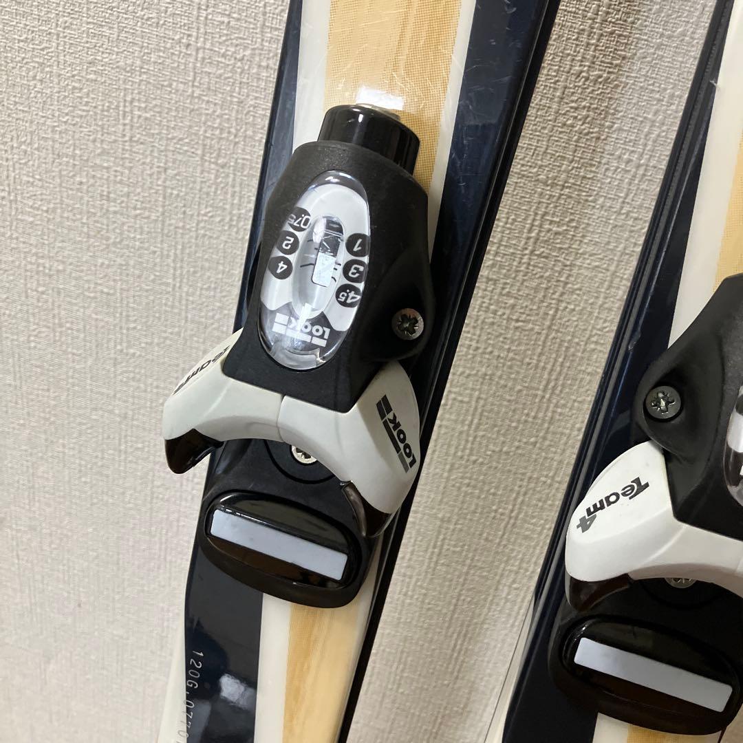 スキー板120 ビンディング、ストック付き　子供用