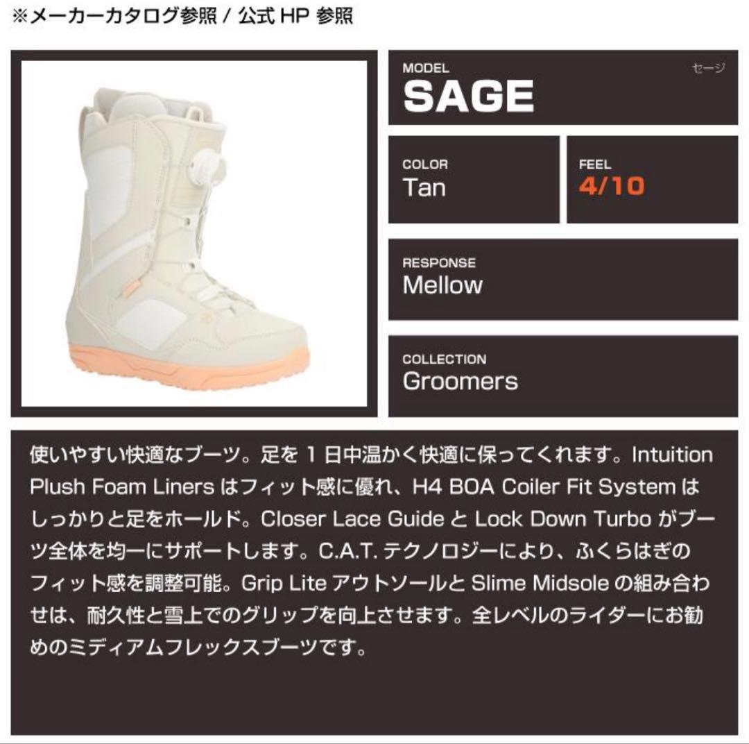 1回使用☆RIDE☆SAGE☆スノーボード☆ブーツ