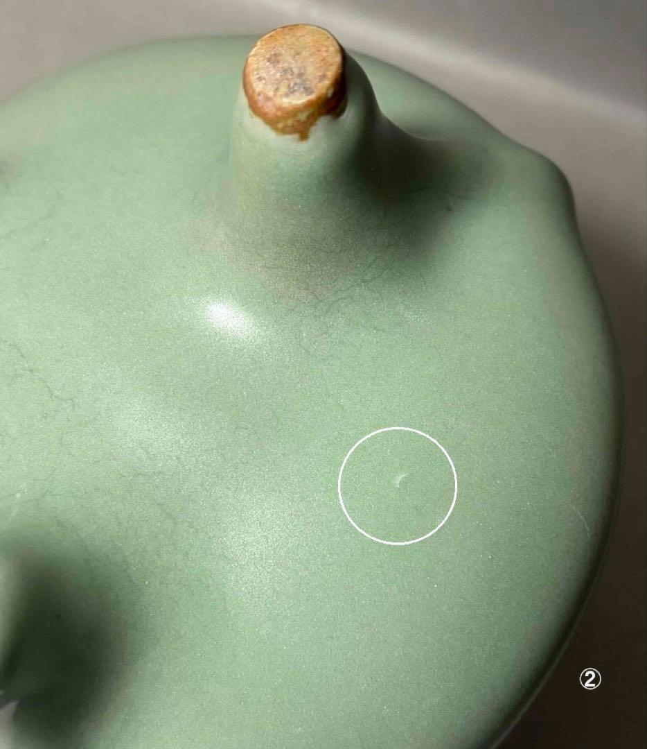 中国 青磁三つ足炉　f2251126