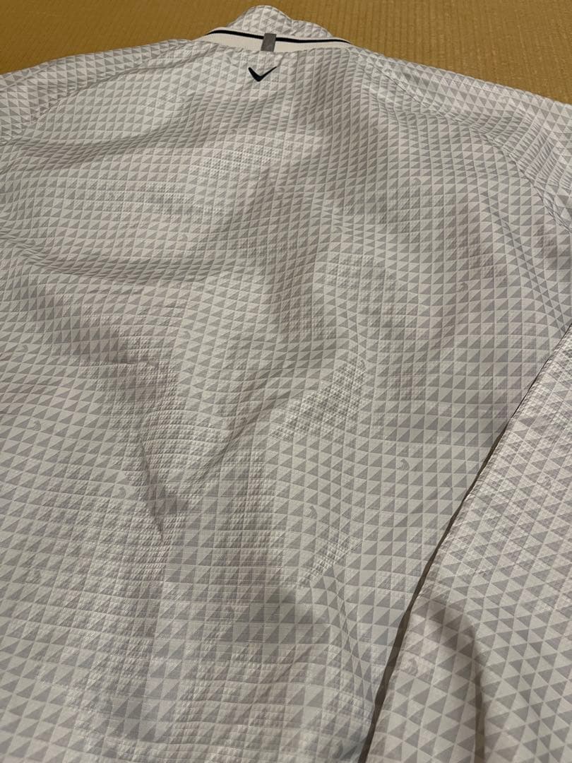 キャロウェイ 4WAY スニード ワッペン ホワイト×グレー プルオーバー L