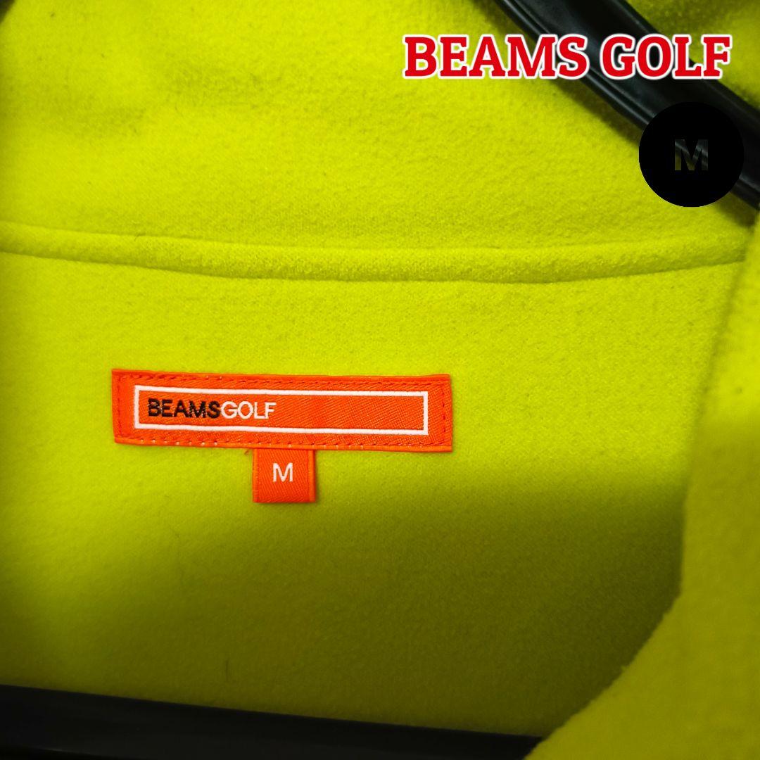 【彩りイエロー】ビームスゴルフ フルジップブルゾン M グレー メンズ ゴルフ