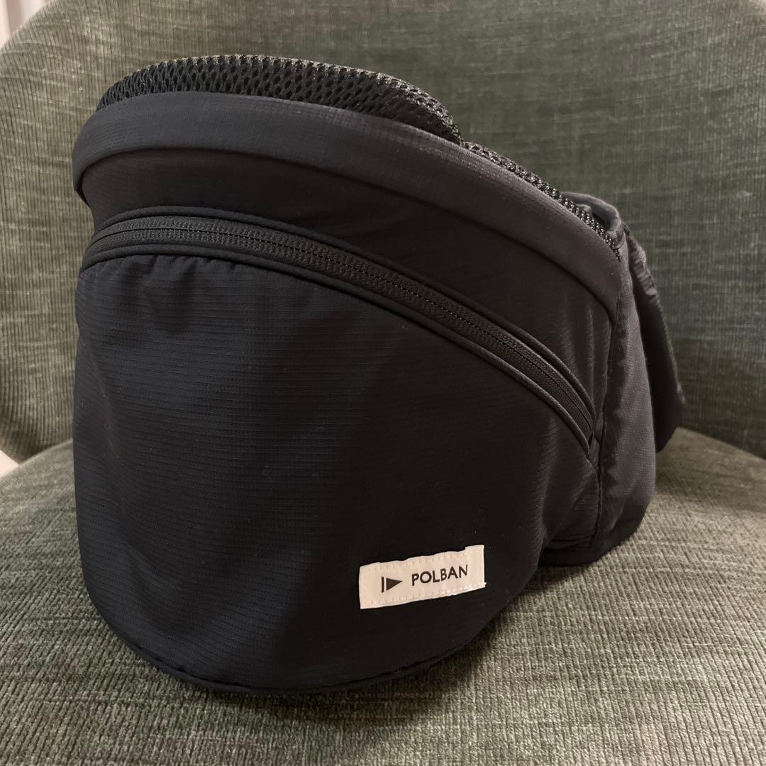 【ポルバン/POLBAN】アドバンス ヒップシート 抱っこ紐 ブラック 黒
