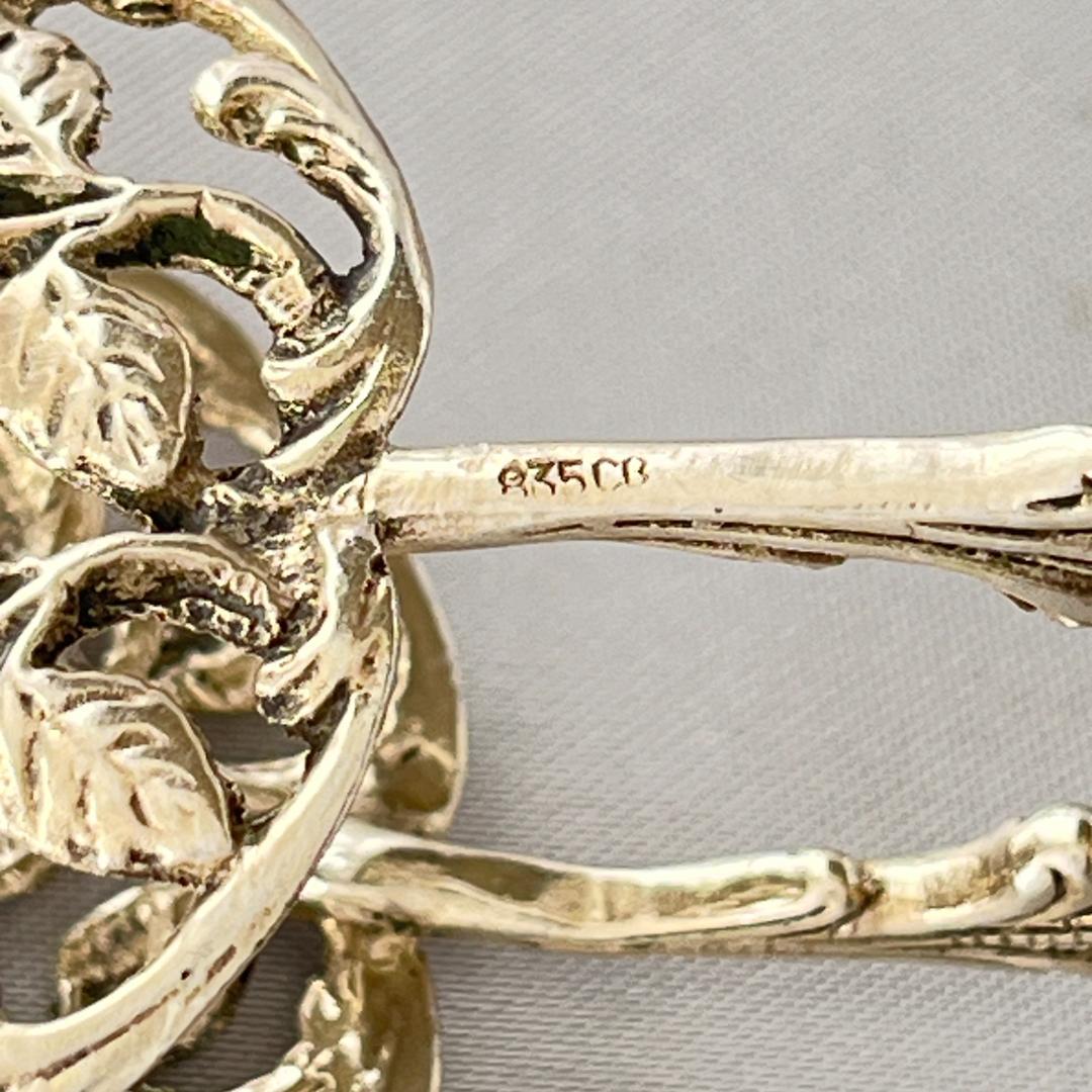 【Christoph Bach】 薔薇の透かしのペストリートング【純銀】17cm