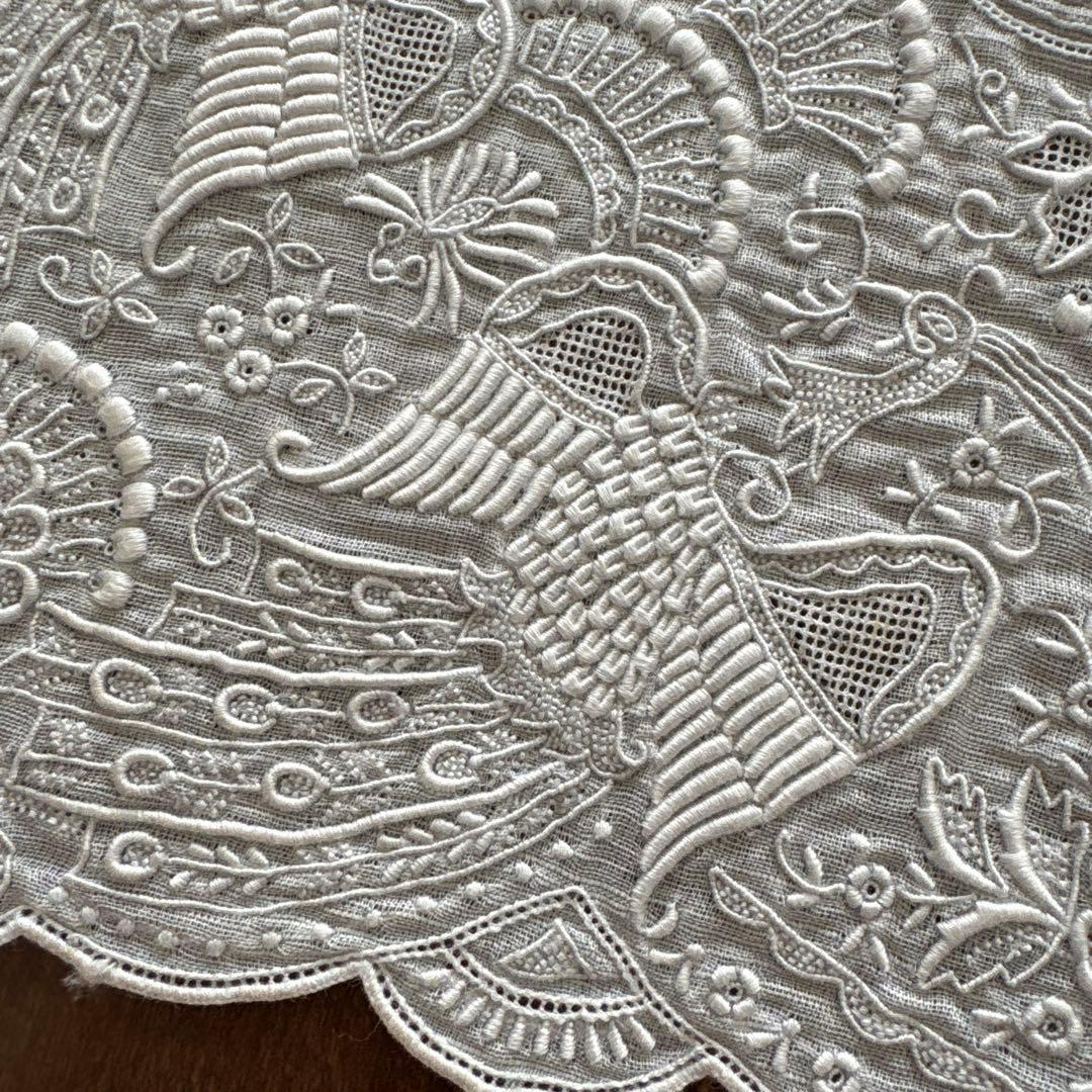 SWATOW ハンカチ　汕頭　手刺繍　鳳凰　スワトウ　花柄　ヴィンテージ
