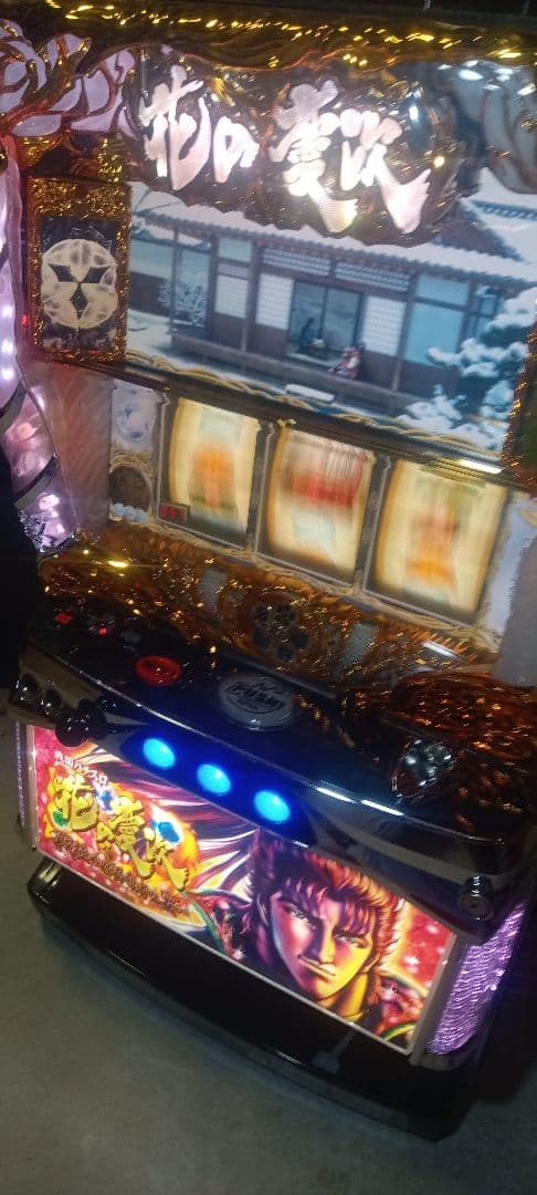 送料込　パチスロ　実機　5号機　花の慶次　戦極めし〜　アミューズ　鍵付