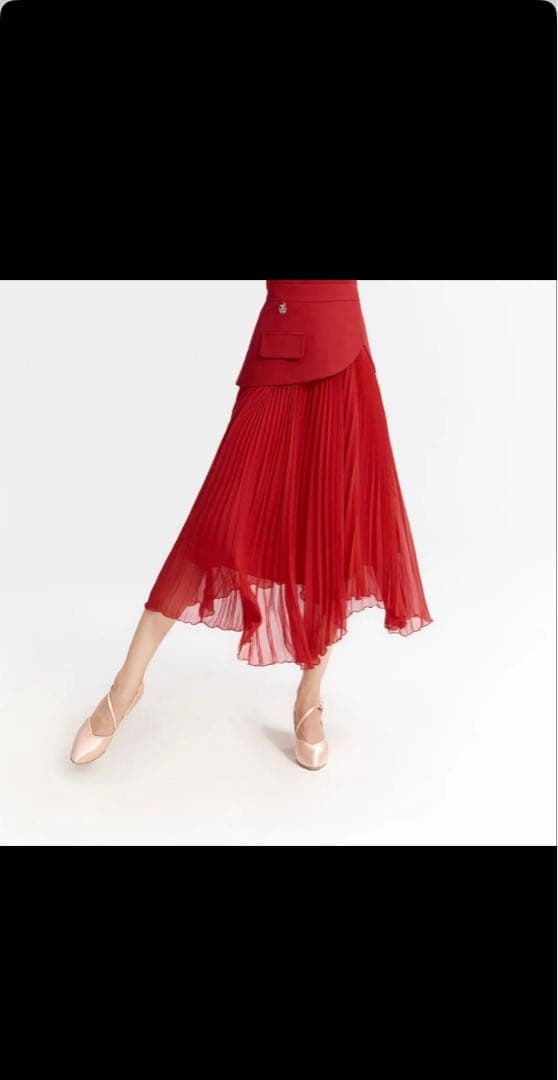 セール❤️新品　社交ダンス衣装　ダンススカート dancequeen 赤