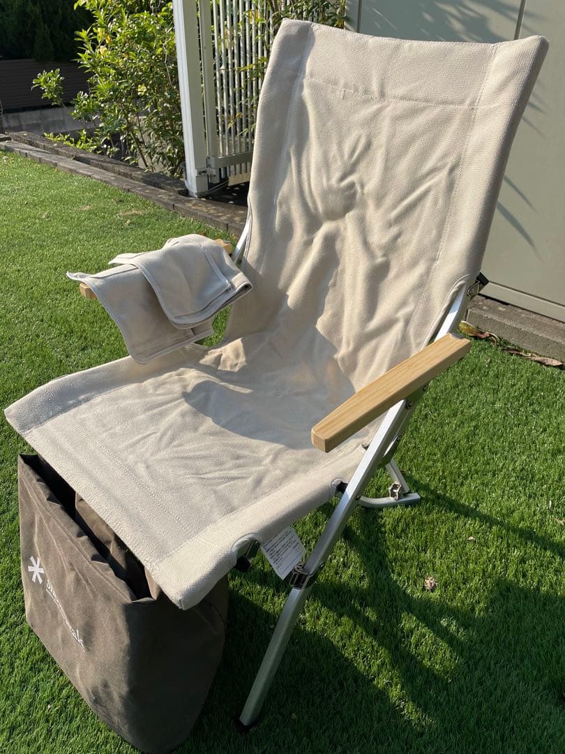 スノーピーク peak ローチェア30 アイボリー社外帆布交換シート付