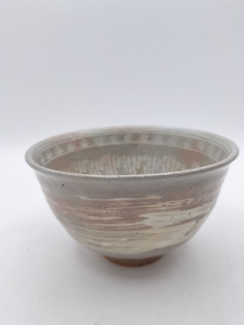 c859 数茶碗 暦手三島 外刷毛目　加藤春永 10客 木箱 茶道具 古物