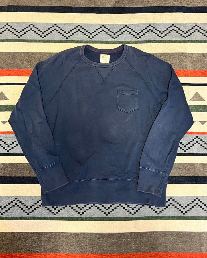 60s Champion ランタグ 復刻 リバースウィーブ スウェット 紺 XL