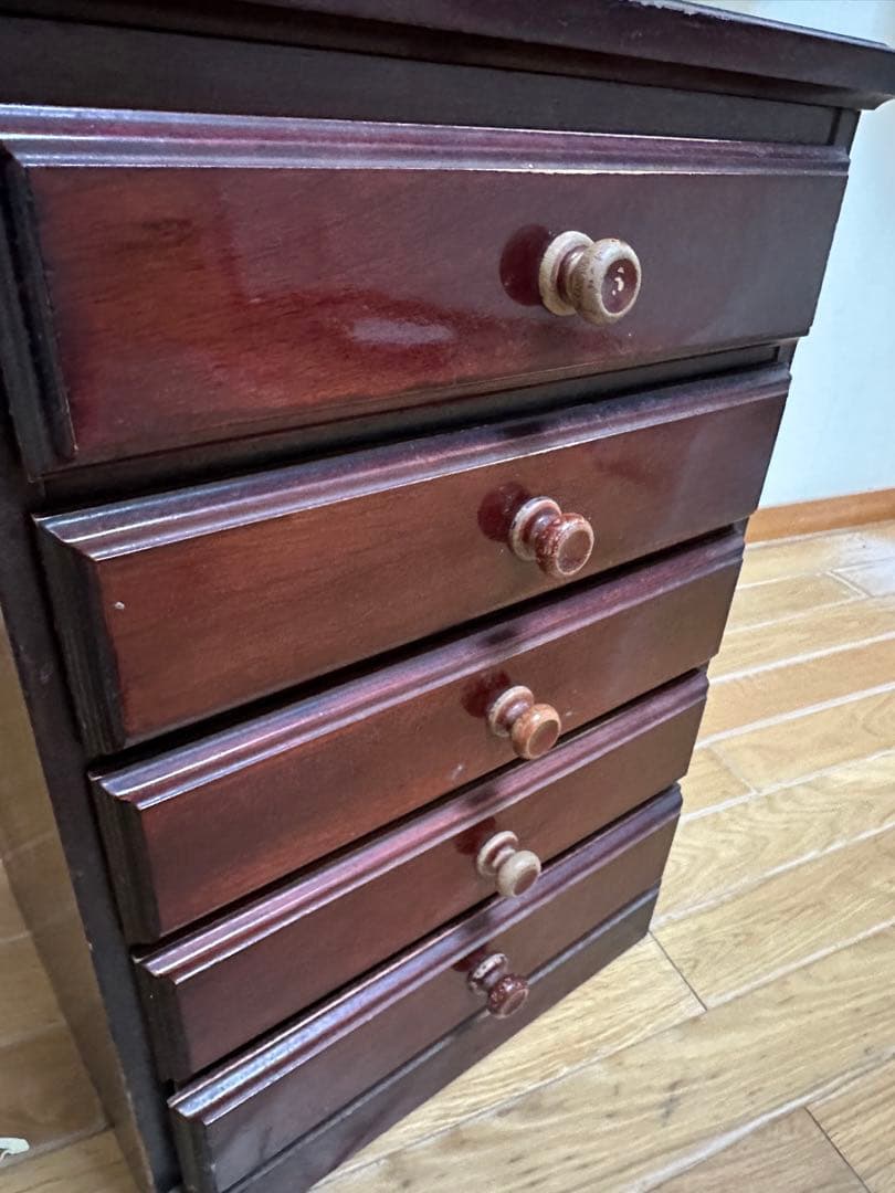 昭和レトロ　チェスト 5段引き出し 民芸風家具 アンティーク　古民家インテリア