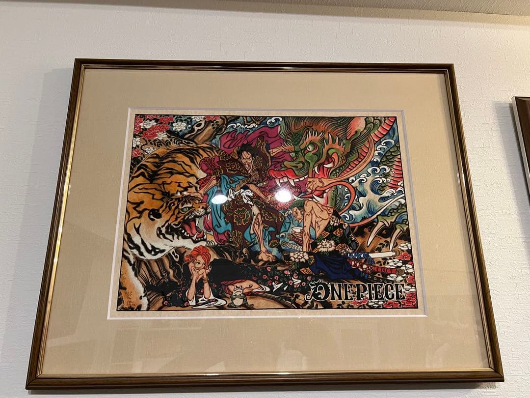 ワンピース　ONE PIECE 複製原画　ルフィ　ナミ　ゾロ　虎　龍　和　和の国