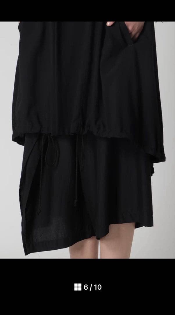 ヨージヤマモトノースリーブギャザーワンピース今期品美品サイズＳ