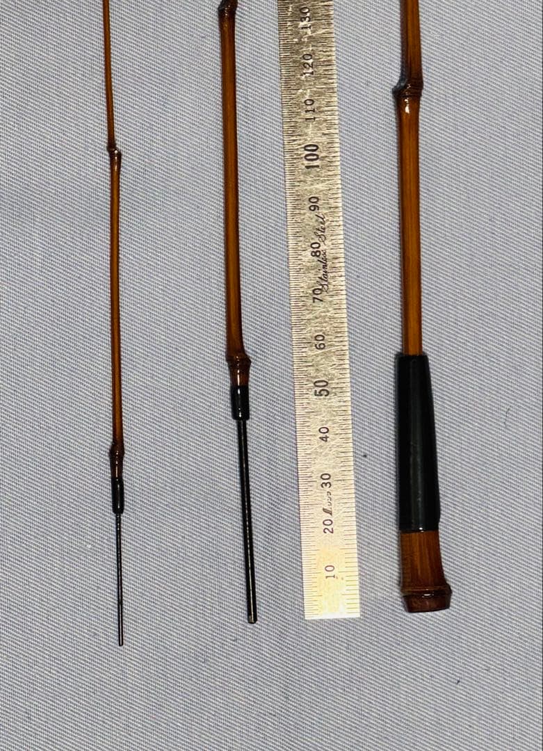 品川和竿やす製作の全竹タナゴ竿　三本継