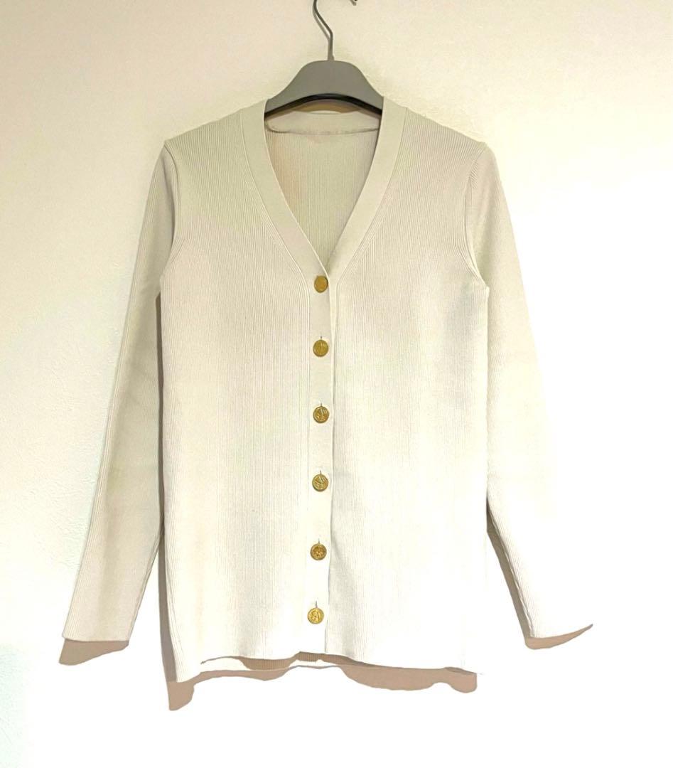 ドゥーズィエムクラス　2023SS DINER RIB Vネックカーディガン