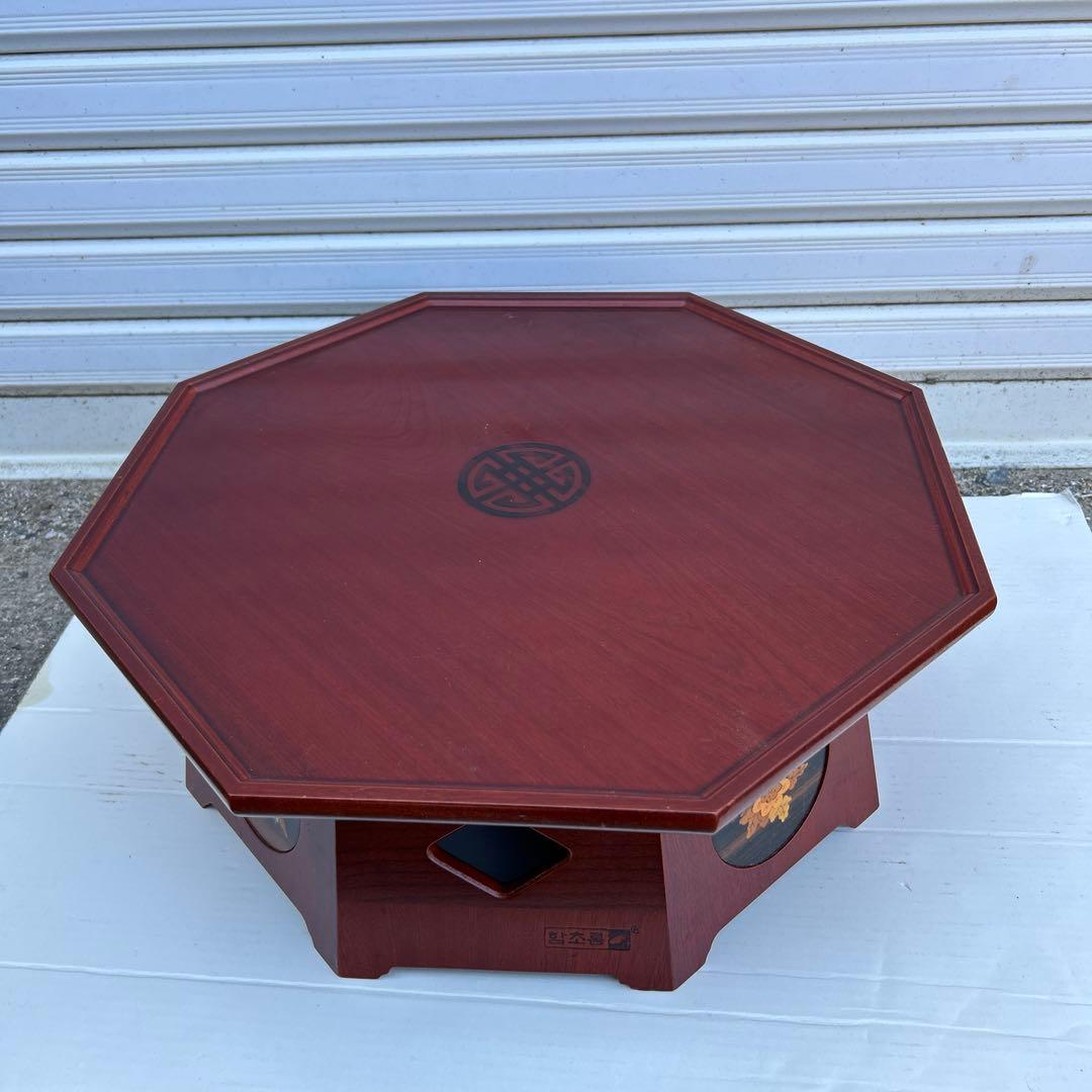 八角形の木製座卓　韓国ちゃぶ台