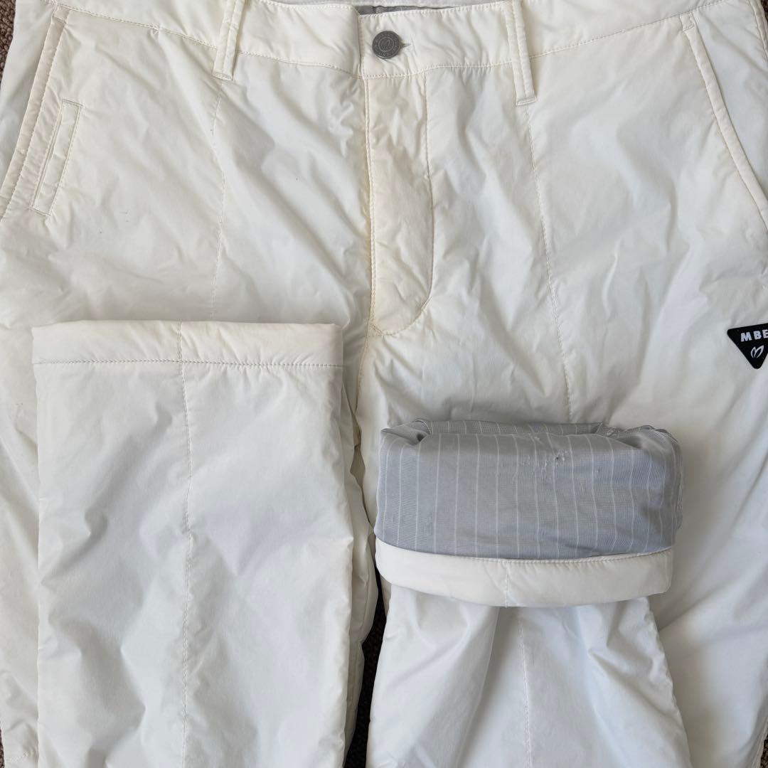 中綿　防寒　蓄熱　裏地付き　マスターバニー　パンツ　白　XL〜XXL相当 暖パン