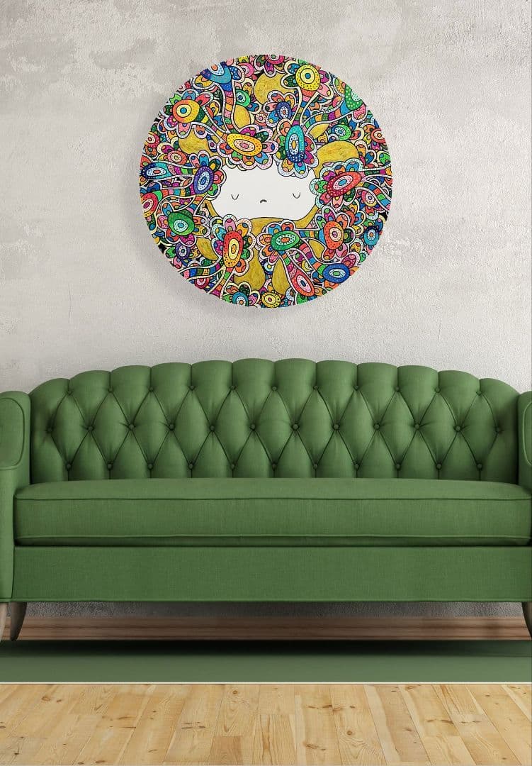 ★鈴木哲也★丸80 現代アート 原画 絵画 ポップアート ★送料無料#141