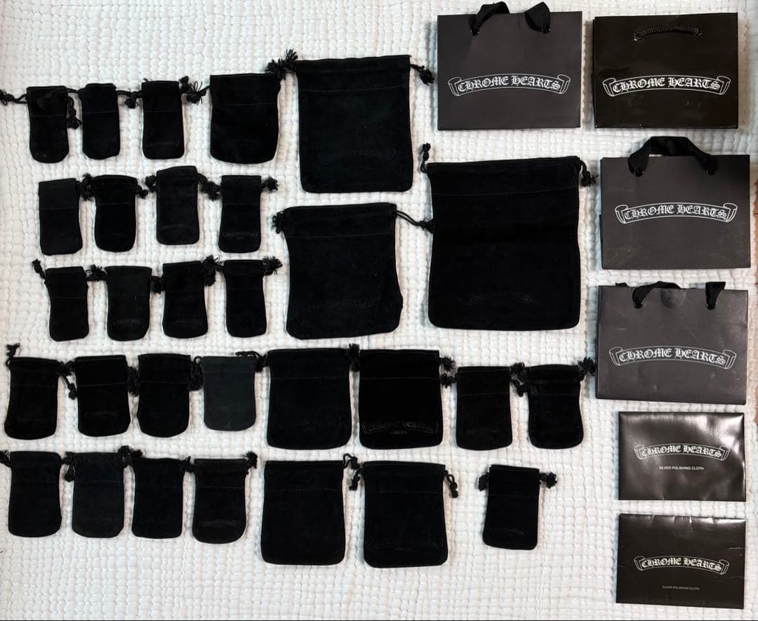 【クロムハーツ】皮袋30枚　シルバー磨き　紙袋