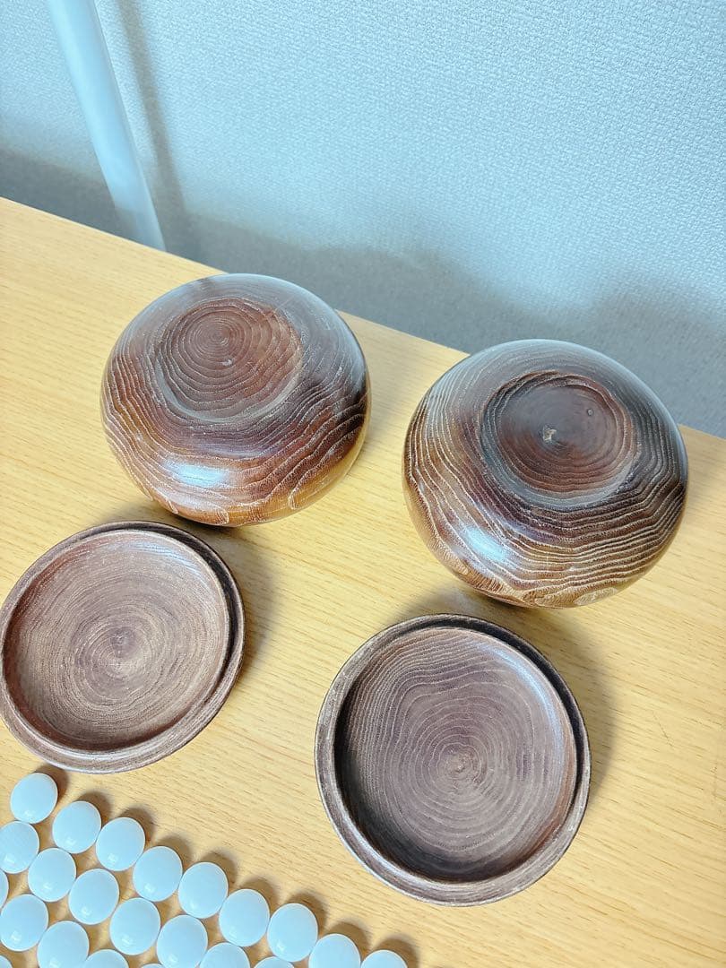 本蛤　雪印　囲碁石 木製 35号　9.9mm 最高級　プロ 　囲碁