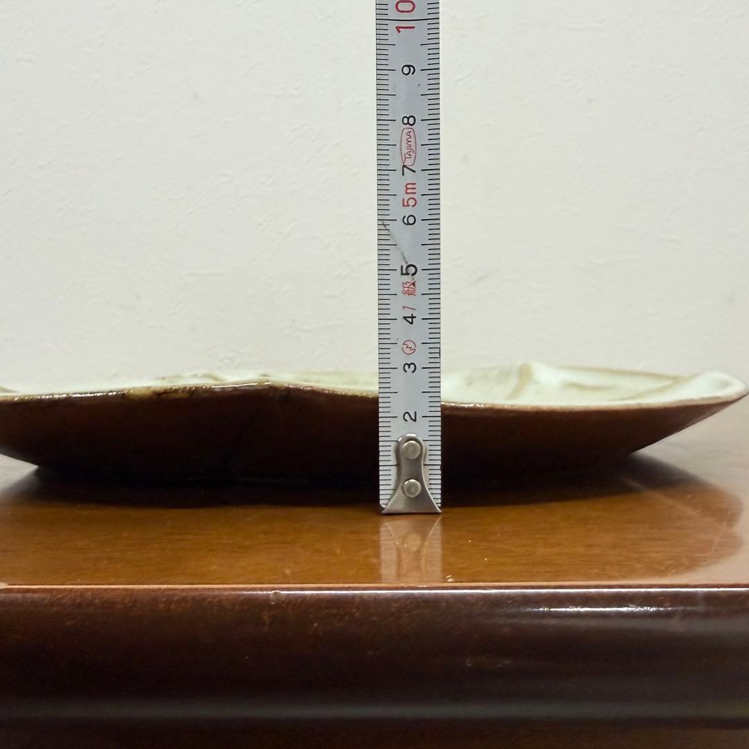 SNT1165 久田宗也 尋牛斎書付　膳所焼　練梅菓子器　菓子皿　共箱