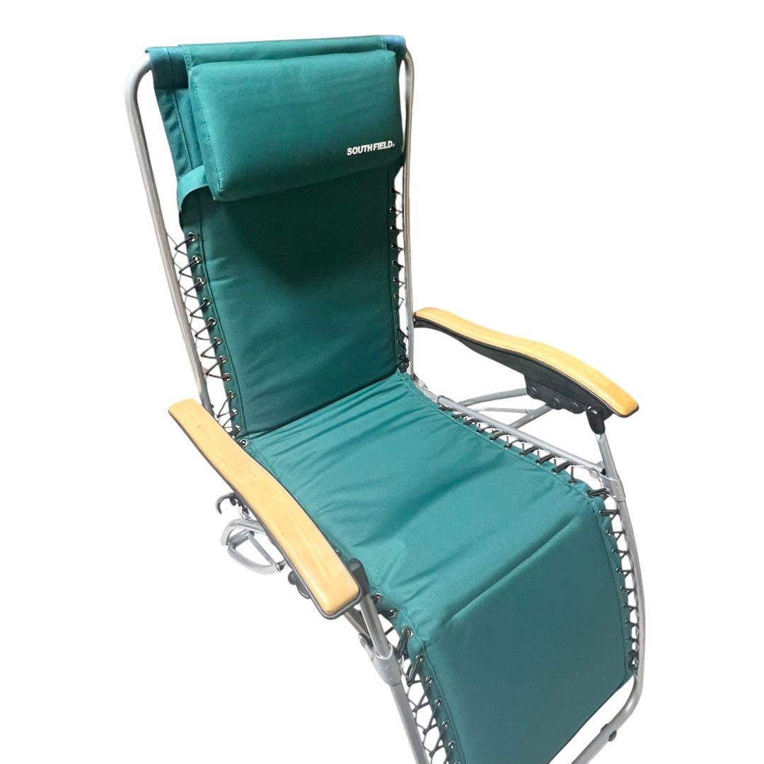 【良品】 アウトドアチェア　リクライニングチェア　キャンプSOUTH FIELD