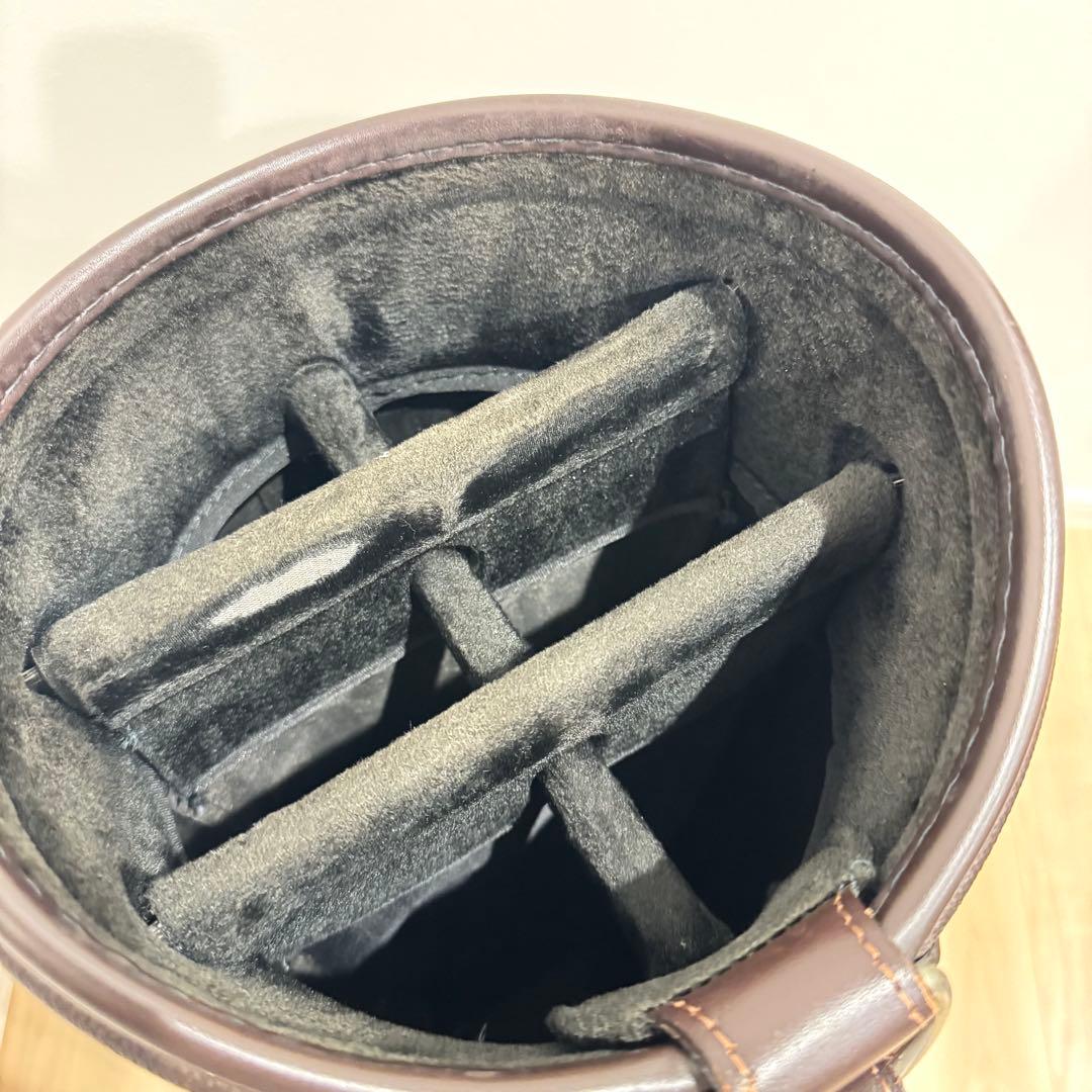 【希少廃盤】 BURBERRY バーバリー ブラウンレザー キャディバッグ
