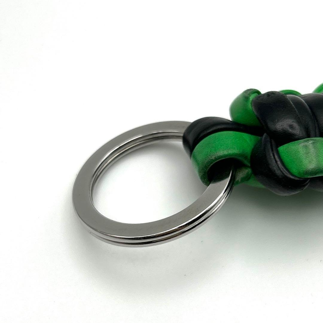 ボッテガヴェネタ BOTTEGA キーリング　チャーム バイカラー 緑 黒