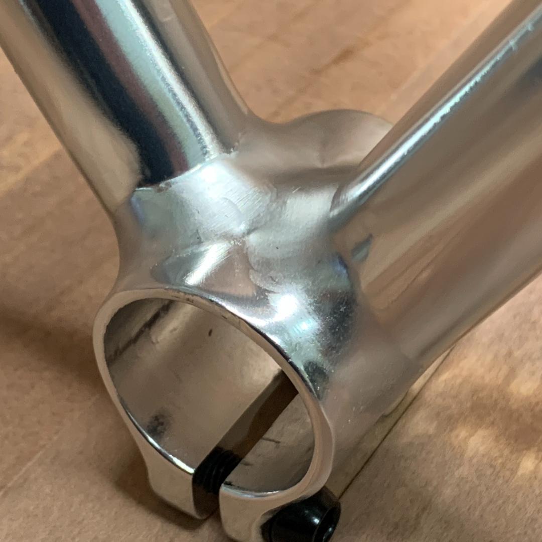 【新品】アルミ製 ステム一体型ハンドル シルバー 軽量&快適！