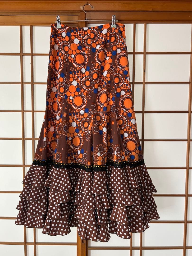 フラメンコ・ソニア ジョーンズ・ブラウン水玉ファル