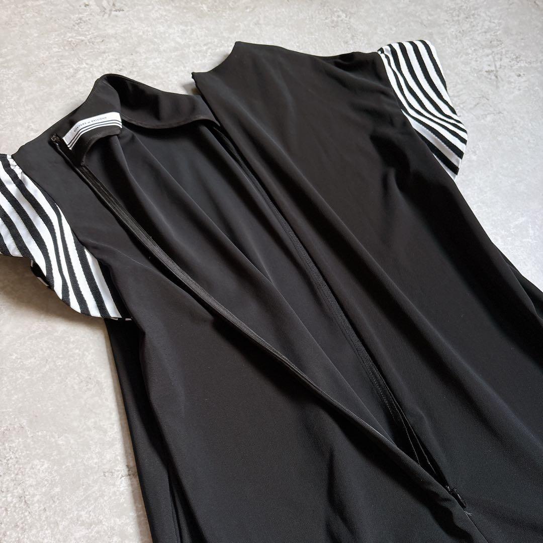 美品✨23ssボーダーズアットバルコニー　ペプラムワンピース　結婚式　黒　36